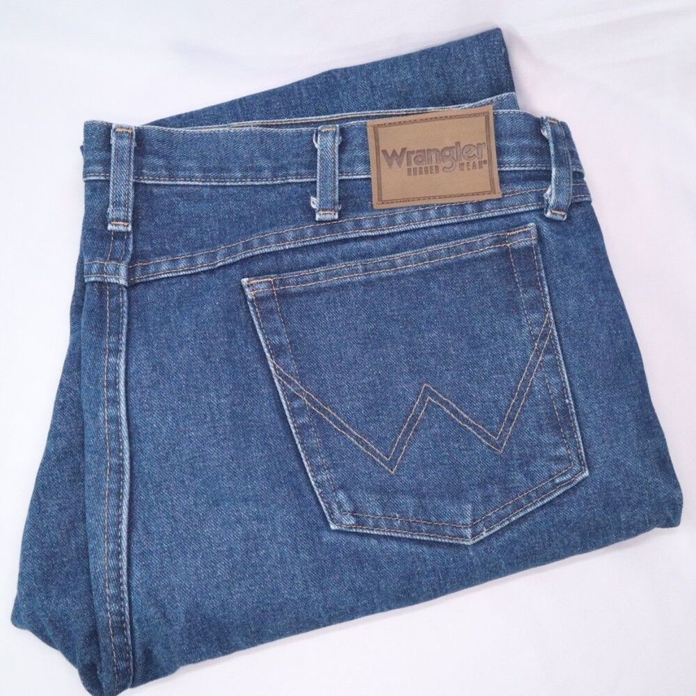 Wrangler Rugged Wear Blue Jeans Pants Size 38x32